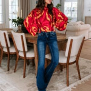 Maple High Rise Bell Bottom Denim